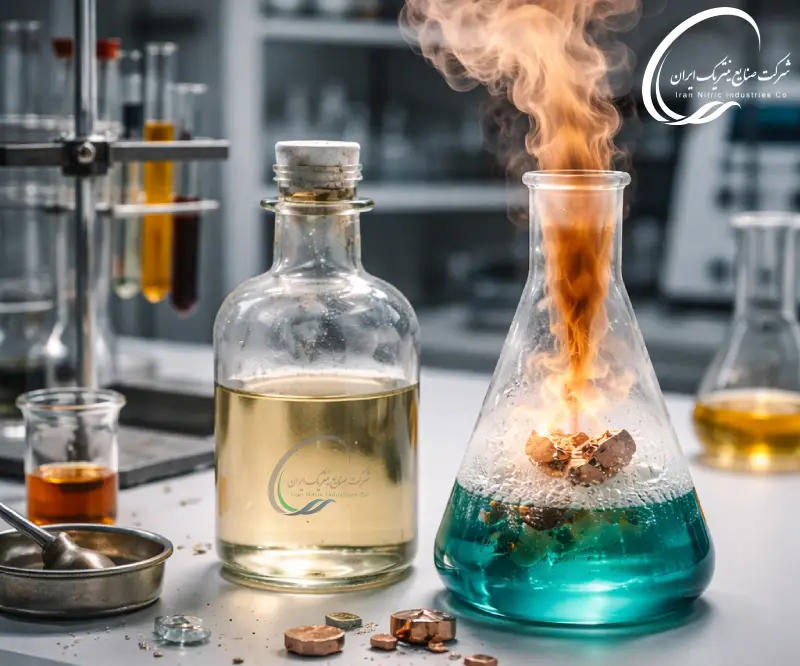 آزمایشهای اولیه با اسید نیتریک در شیمی مدرن