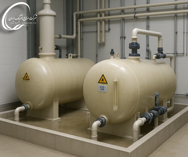 استفاده از مخازن مقاوم در برابر خوردگی اسید نیتریک