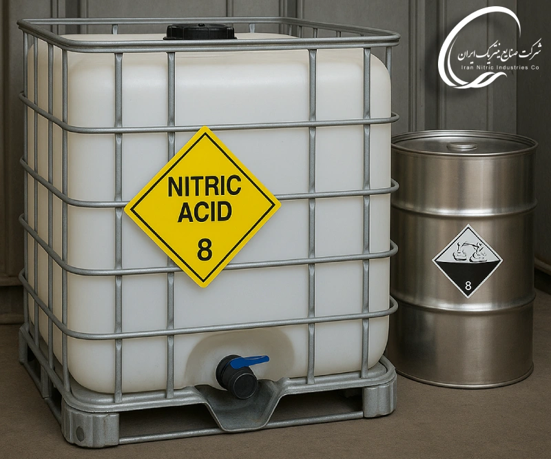 الزامات حمل مواد شیمیایی خطرناک برای اسید نیتریک